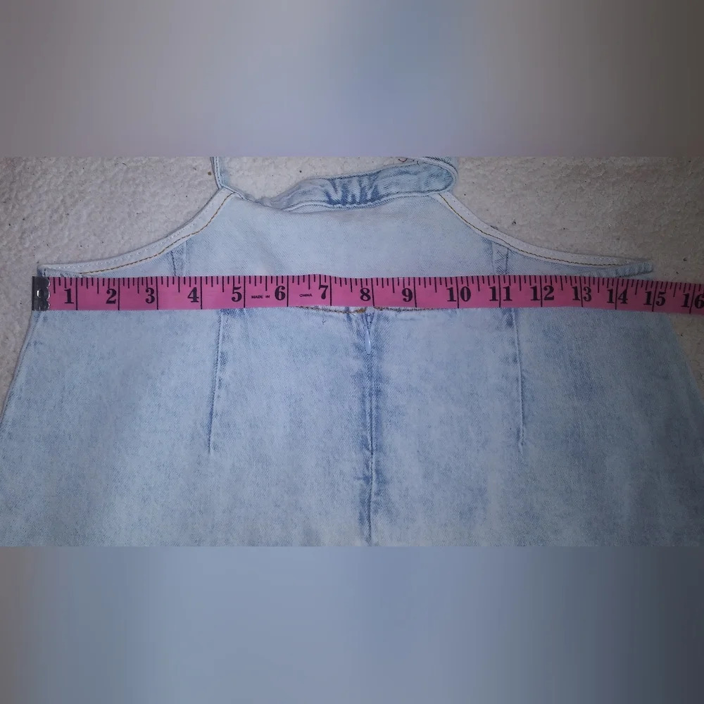Denim Mini Skirt - NWT WeWoreWhat Cut Out Indigo Comfort Skirt - Picture 12 of 16